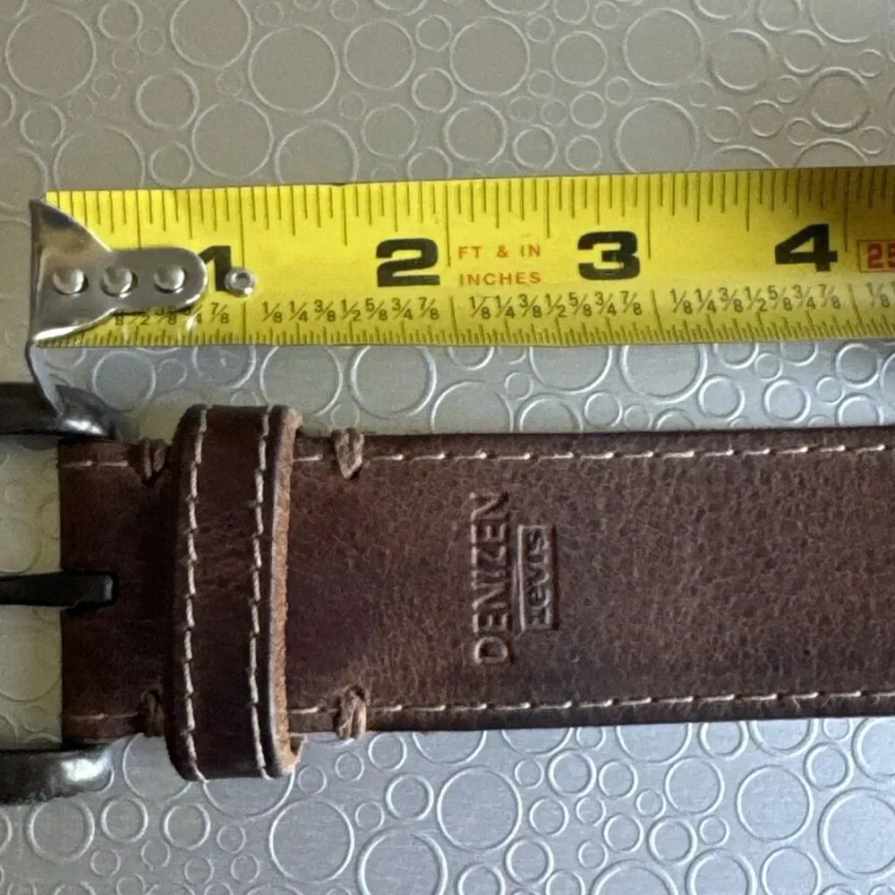Levis Denizen Brown Leather Belt 34 36 Mens Casual Gorpcore Workwear Americana